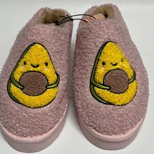 Ella & Joy Platform Slippers Avocado Blush Pink